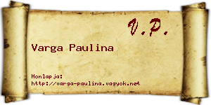 Varga Paulina névjegykártya
